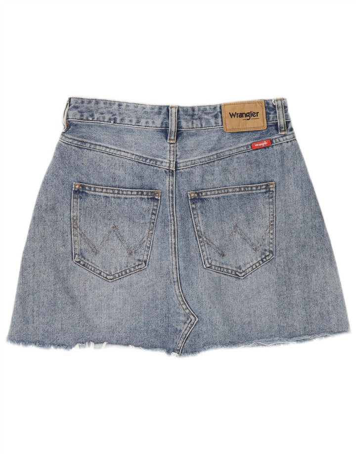 Wrangler Womens Distressed τζιν φούστα UK 8 Small W27 Blue