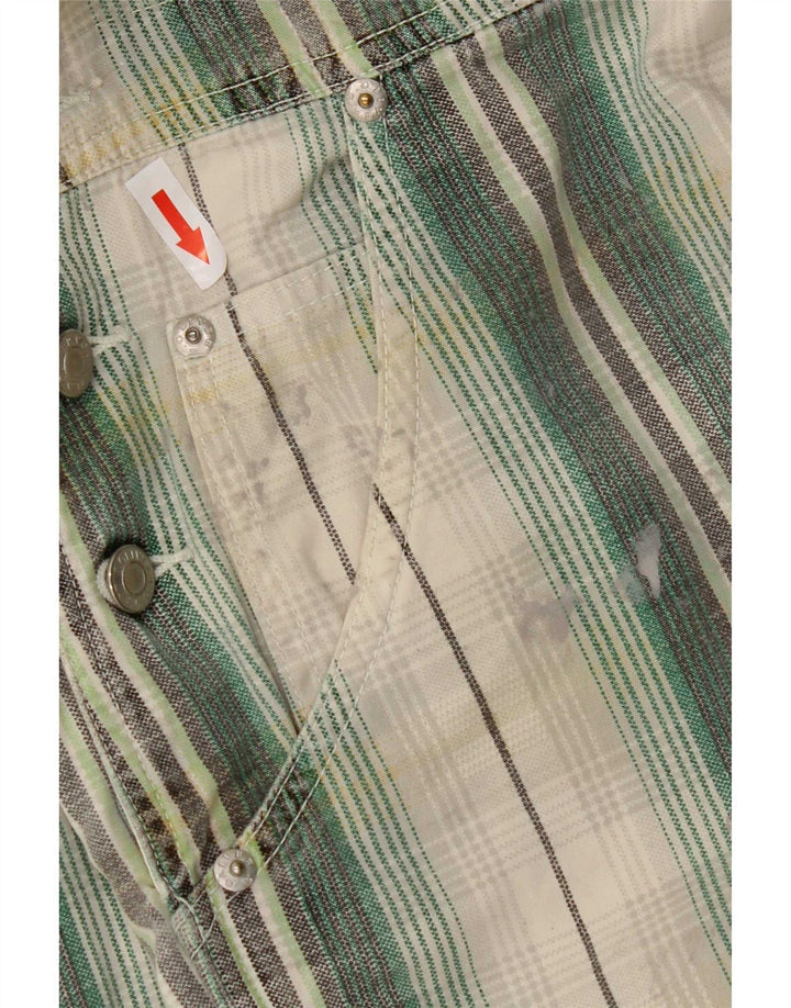 S.Oliver Γυναικείο Παντελόνι Dungarees Μεσαίο W32 L29 Πράσινο βαμβακερό καρό