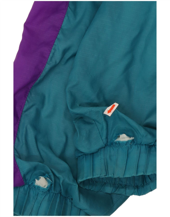 Vintage ανδρική αθλητική φόρμα Top Jacket Large Turquoise Colourblock Nylon 90s