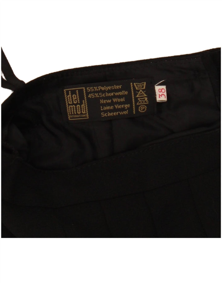 Del Mod Γυναικεία ψηλόμεση πλισέ φούστα EU 38 Medium W27 Μαύρο Πολυεστέρας