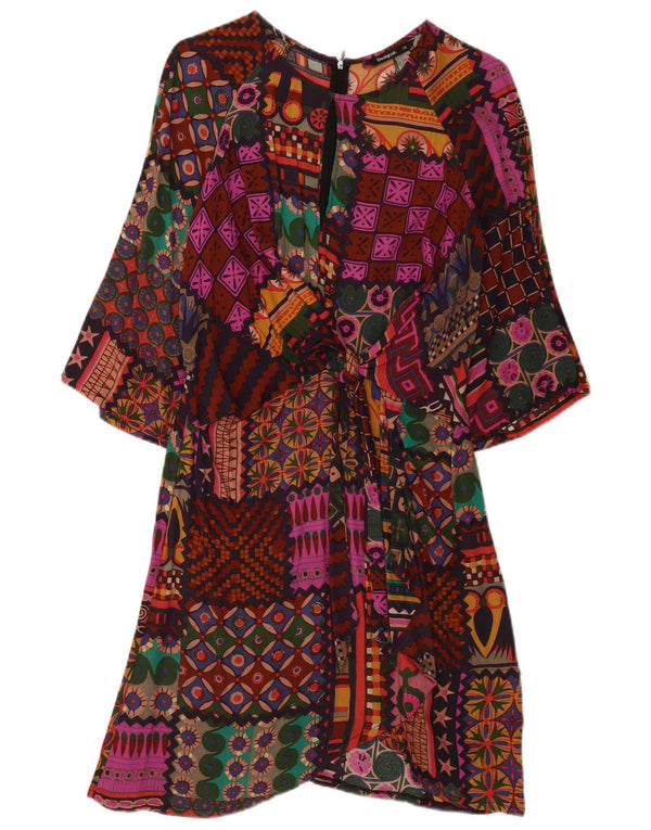 Desigual Γυναικείο φόρεμα με μανίκια 3/4 Basic EU 38 Medium πολύχρωμο Bohemian
