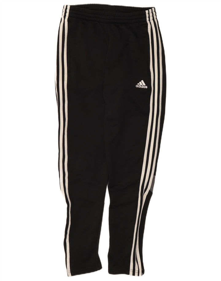 Ανδρικό παντελόνι αθλητικής φόρμας ADIDAS Climalite Μικρό μαύρο έγχρωμο πολυεστέρα