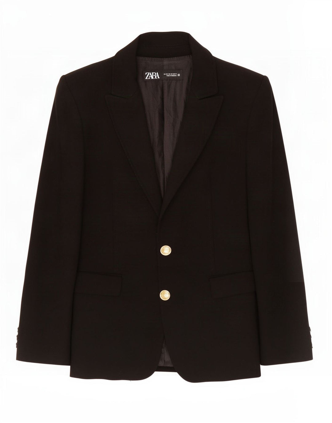 Zara Γυναικείο μπουφάν blazer UK 6 XS μαύρο πολυεστέρα