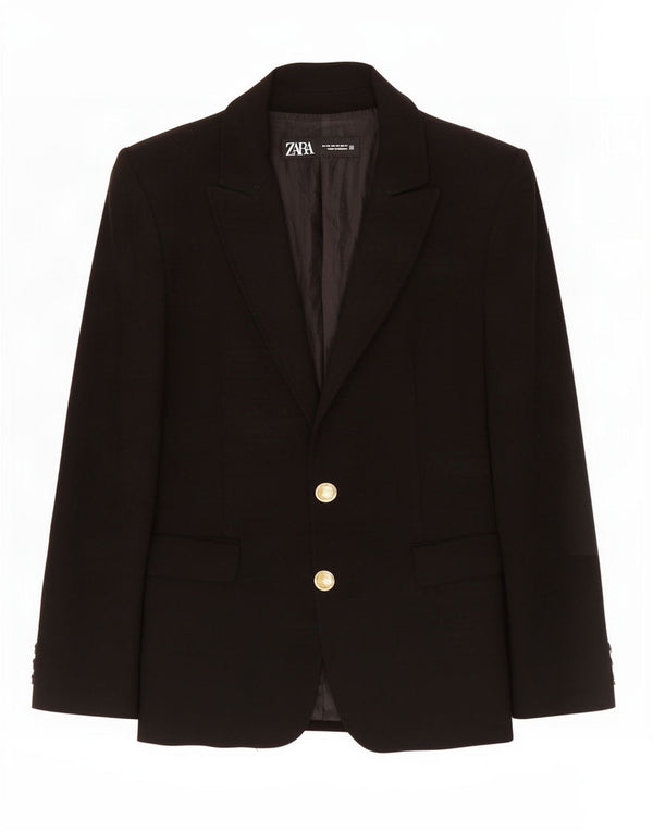 Zara Γυναικείο μπουφάν blazer UK 6 XS μαύρο πολυεστέρα