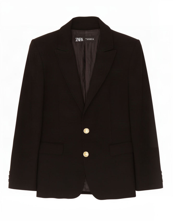 Zara Γυναικείο μπουφάν blazer UK 6 XS μαύρο πολυεστέρα