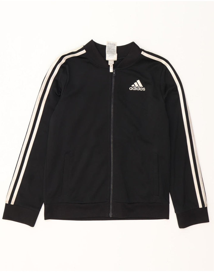 Μπουφάν ADIDAS Boys Tracksuit Top Jacket 15-16 Years XL Black Polyester