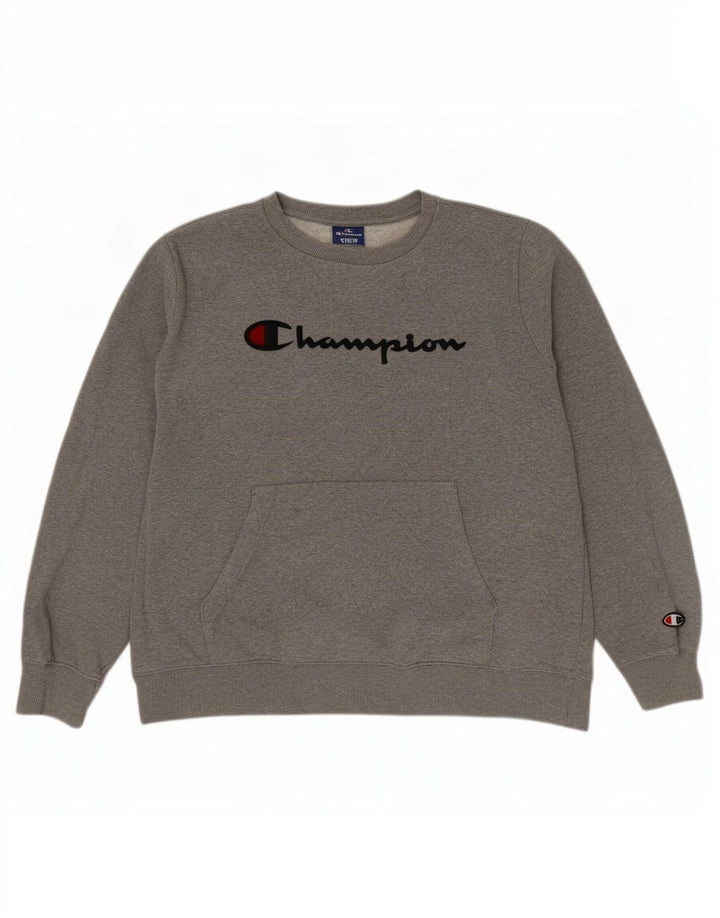 Ανδρικό γραφικό φούτερ Champion Jumper Medium Grey Flecked
