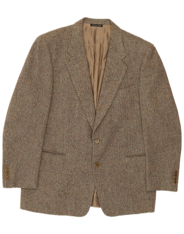 Pal Zileri Mens 2 Button Blazer Jacket IT 54 2XL Grey Lambswool