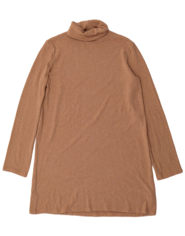 Zara Γυναικείο Jumper Φόρεμα UK 14 Μεσαίο καφέ Πολυεστέρας
