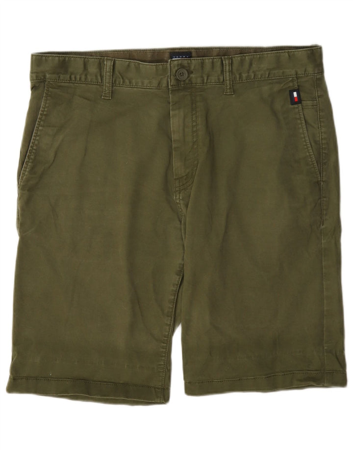 Ανδρικό σορτς Chino Tommy Hilfiger W32 από μεσαίο χακί βαμβακερό