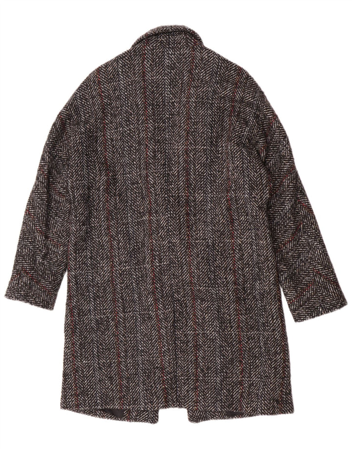 Zara Γυναικείο Πανωφόρι UK 14 Medium Grey Check Wool