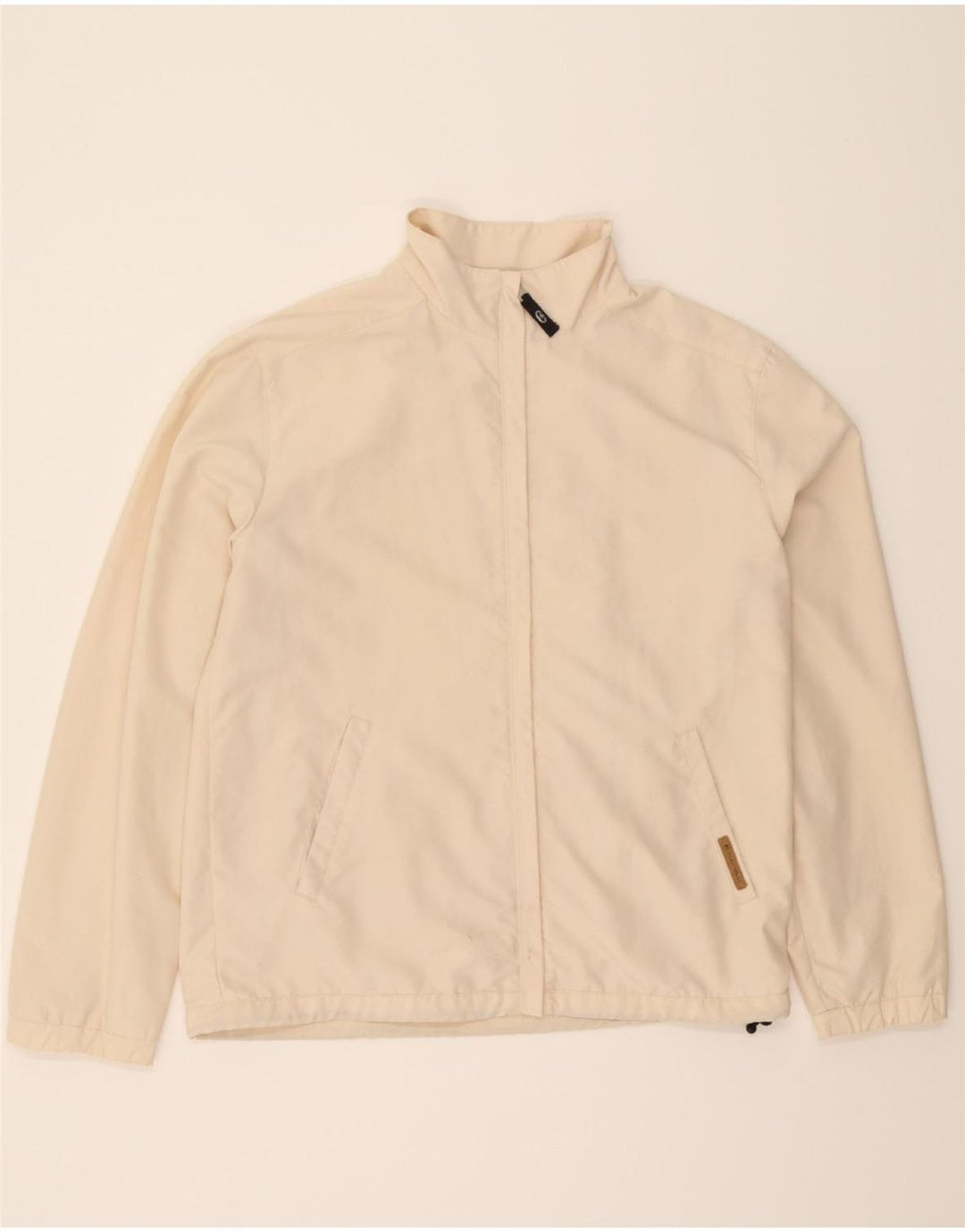CONTE OF FLORENCE Womens Tracksuit Top Jacket UK 14 Medium Beige Polyester Vintage Conte of Florence and Second-Hand Conte of Florence from Messina Hembry 