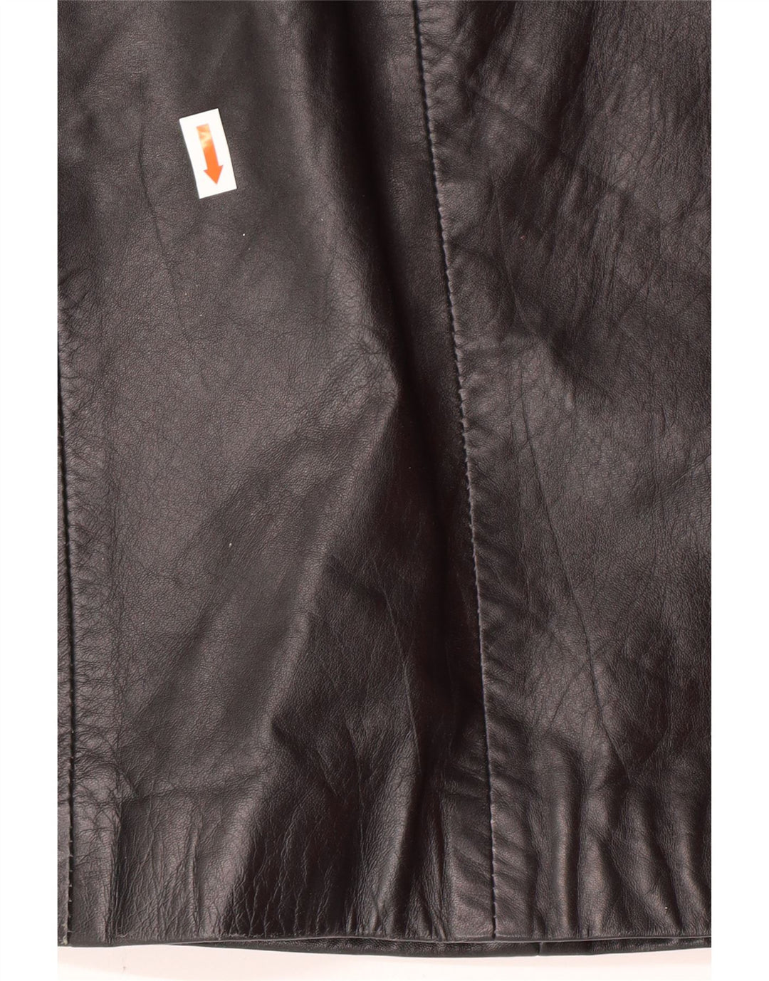 Vintage Γυναικείο Δερμάτινο Παλτό UK 14 Medium Black Leather