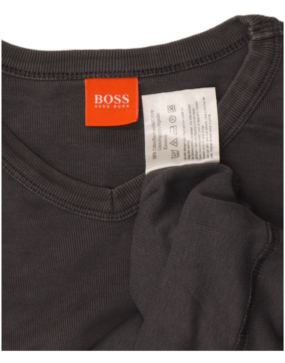 Ανδρικό T-Shirt HUGO BOSS Top XL Γκρι βαμβακερό