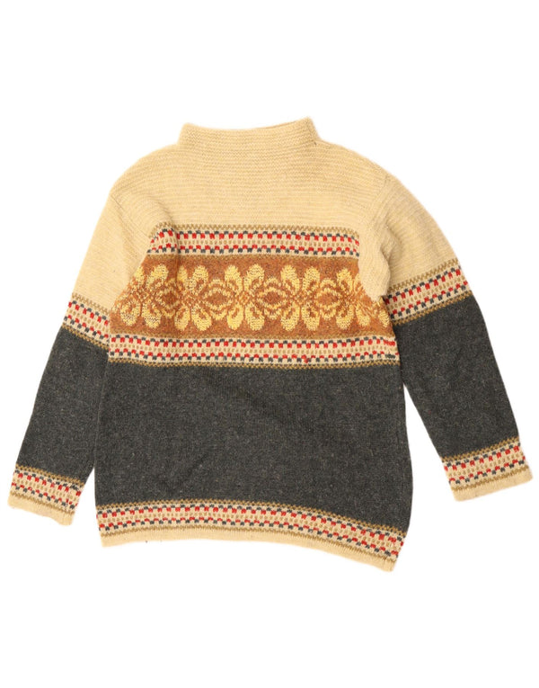 Γυναικείο πουλόβερ με λαιμό χελώνα Benetton UK 16 Large Grey Colourblock