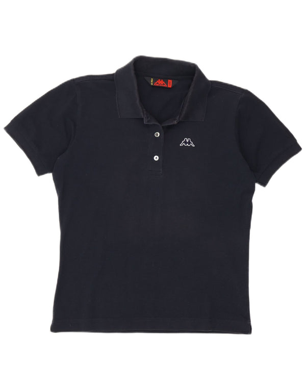 Γυναικείο μπλουζάκι πόλο Kappa UK 14 Large Navy Blue από βαμβάκι