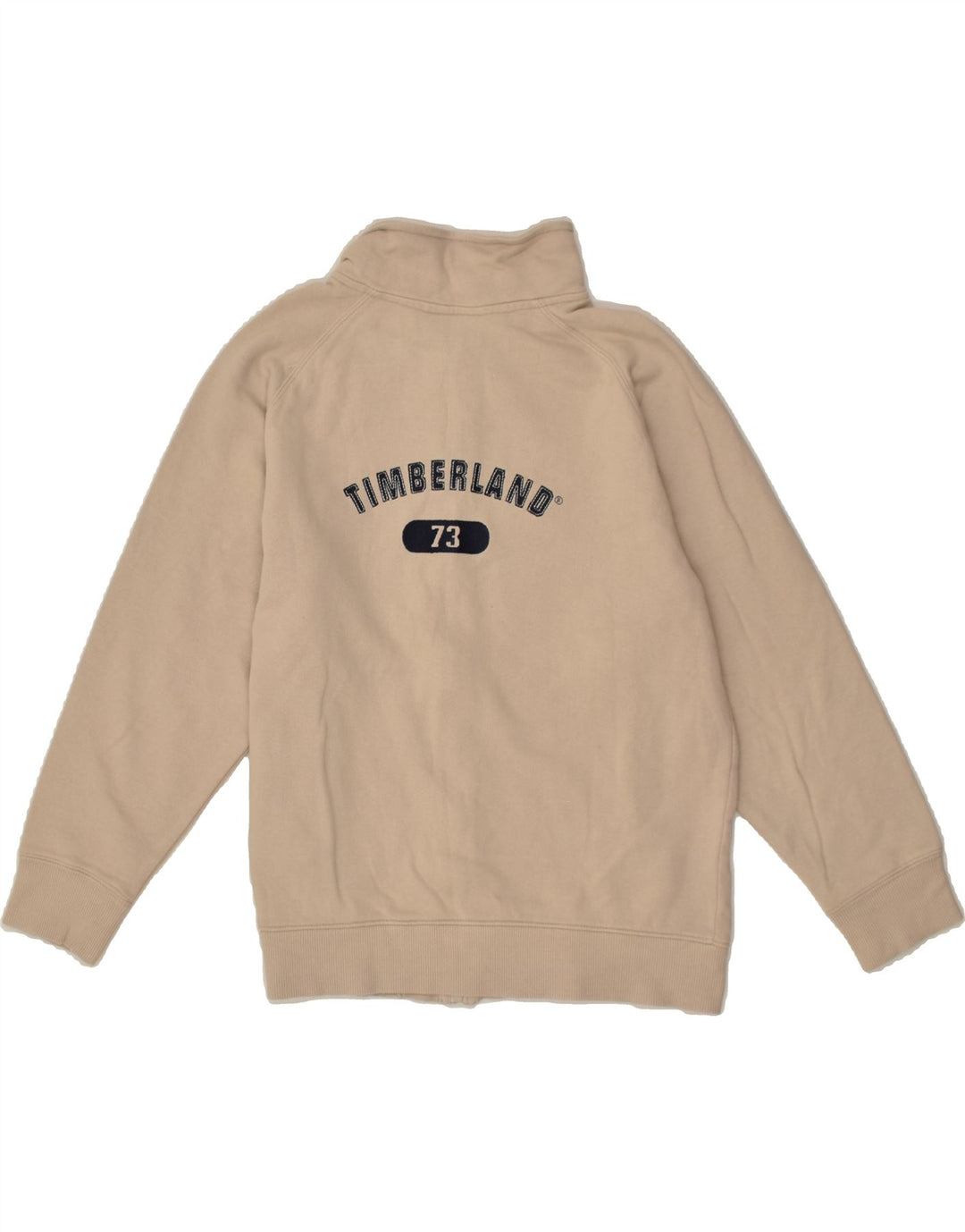 TIMBERLAND Boys Graphic Tracksuit Top Jacket 11-12 Years Beige Cotton | Vintage Timberland | Thrift | Second-Hand Timberland | Used Clothing | Messina Hembry 