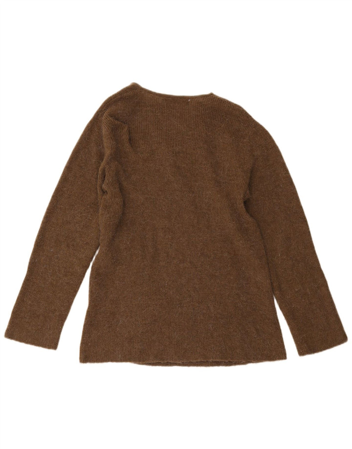 Zara Γυναικείο πουλόβερ ζακέτας UK 10 Small Khaki