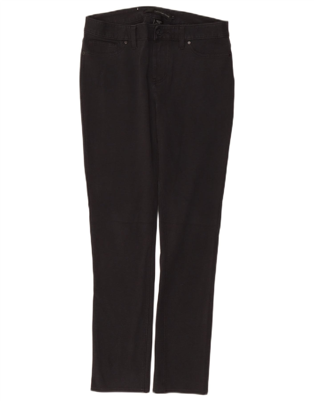 CALVIN KLEIN Γυναικείο Slim Casual Παντελόνι US 6 Medium W30 L28 Γκρι βαμβακερό