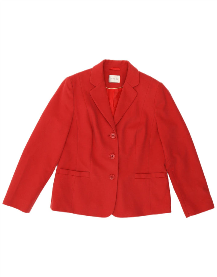 Eastex γυναικείο μπουφάν blazer UK 12 μεσαίου κόκκινου πολυεστέρα