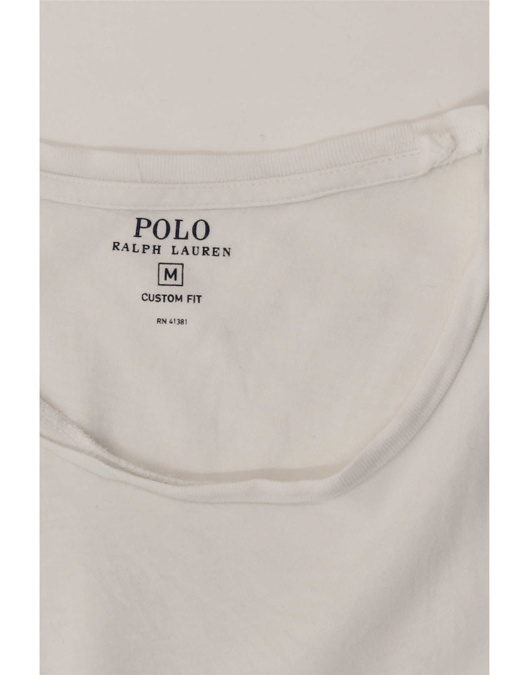 Ανδρικό μπλουζάκι Polo Ralph Lauren με προσαρμοσμένη εφαρμογή, μεσαίο λευκό