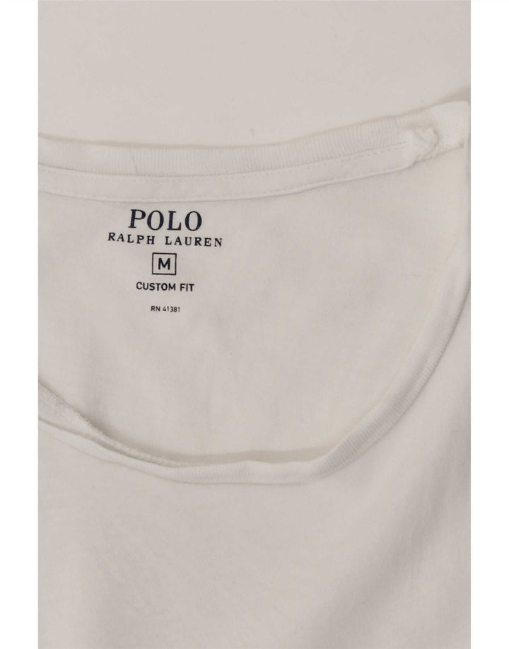 Ανδρικό μπλουζάκι Polo Ralph Lauren με προσαρμοσμένη εφαρμογή, μεσαίο λευκό