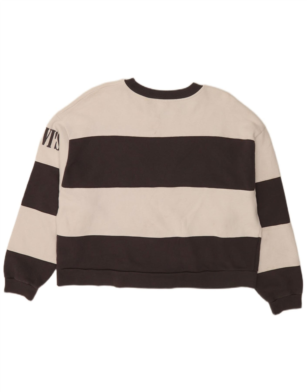 Γυναικεία φούτερ Levi's Oversized Crop Jumper UK 14 Medium Μαύρο ριγέ