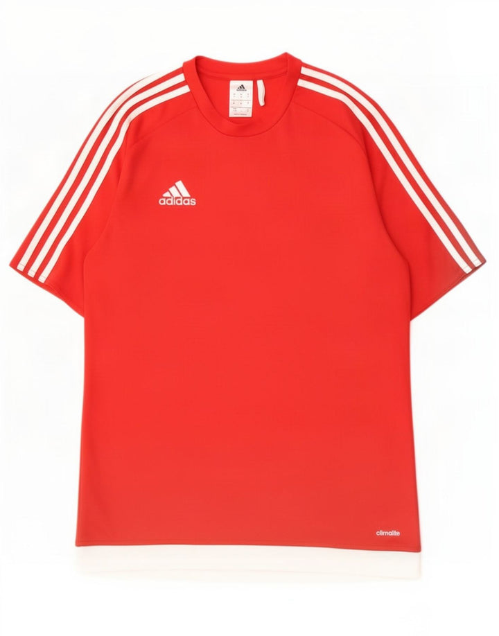 Adidas Mens Climalite Medium Red Colourblock Πολυεστέρας