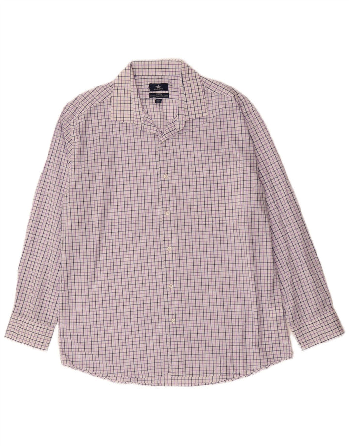 DOCKERS Ανδρικό πουκάμισο 16 1/2 Large Purple Check Cotton