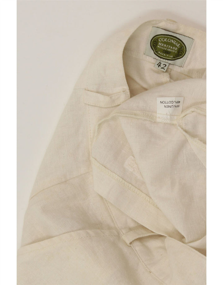 MAURITIUS Γυναικείο σορτς Chino IT 42 Medium W30 Λευκό Λινό