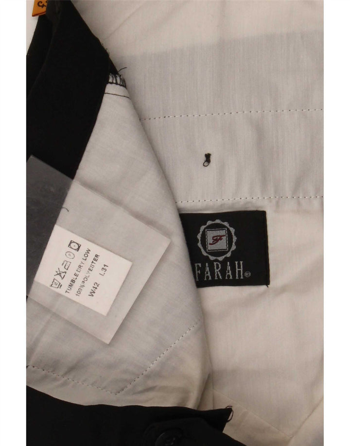 Farah Ανδρικό ίσιο casual παντελόνι W42 L31 μαύρο πολυεστέρα