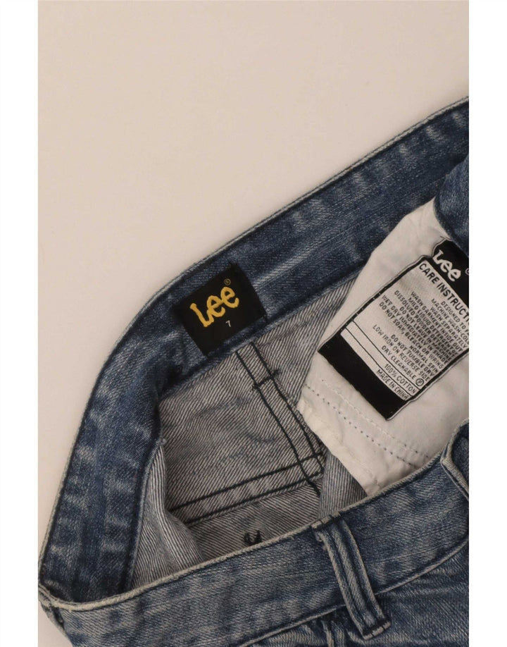 Lee Womens Distressed Jenim Φούστα US 7 Medium W28 Μπλε βαμβακερό