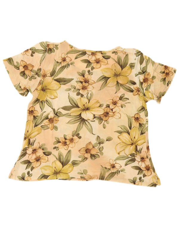 Γυναικείο γραφικό μπλουζάκι Conte of Florence Top UK 16 Large Beige Floral