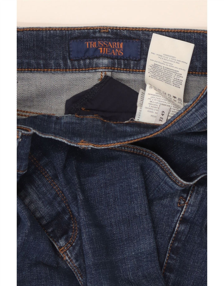 TRUSSARDI Ανδρικό Slim Jeans W33 L30 Μπλε Βαμβακερό