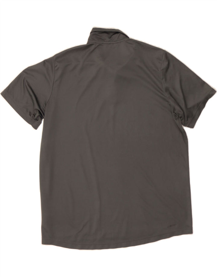 ADIDAS Mens Polo Shirt Large Grey Polyester Vintage Adidas and Second-Hand Adidas from Messina Hembry 