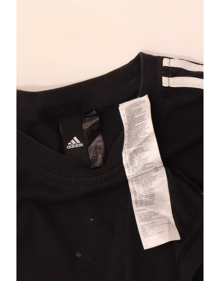 Ανδρικό T-Shirt Adidas Top μεγάλο μαύρο βαμβακερό