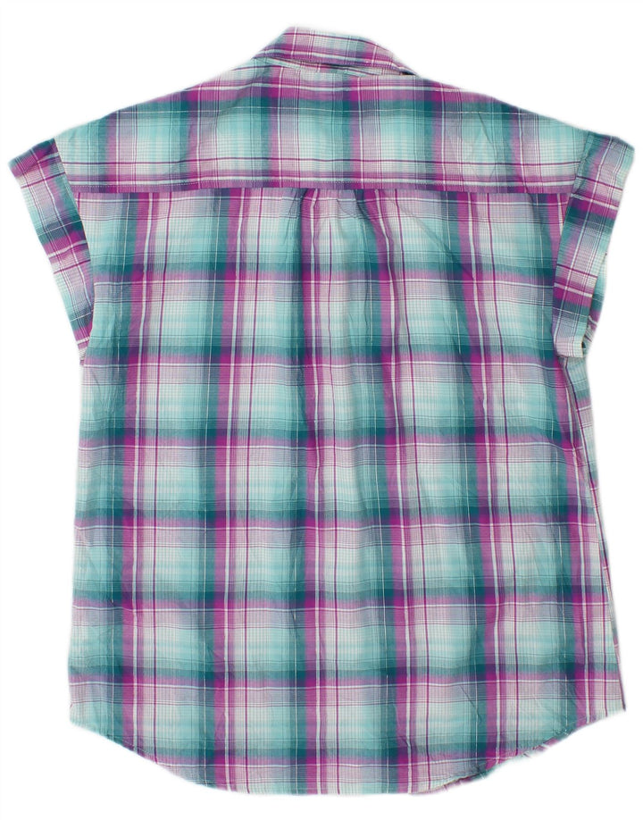 Lee Womens Riders Αμάνικο πουκάμισο UK 14 Μεσαίο Πράσινο Check Polyester