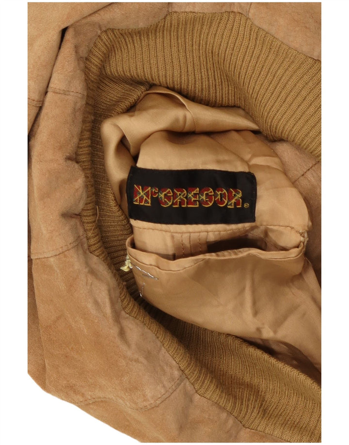 MCGREGOR Ανδρικό Suede Bomber Jacket UK 36 Small Beige
