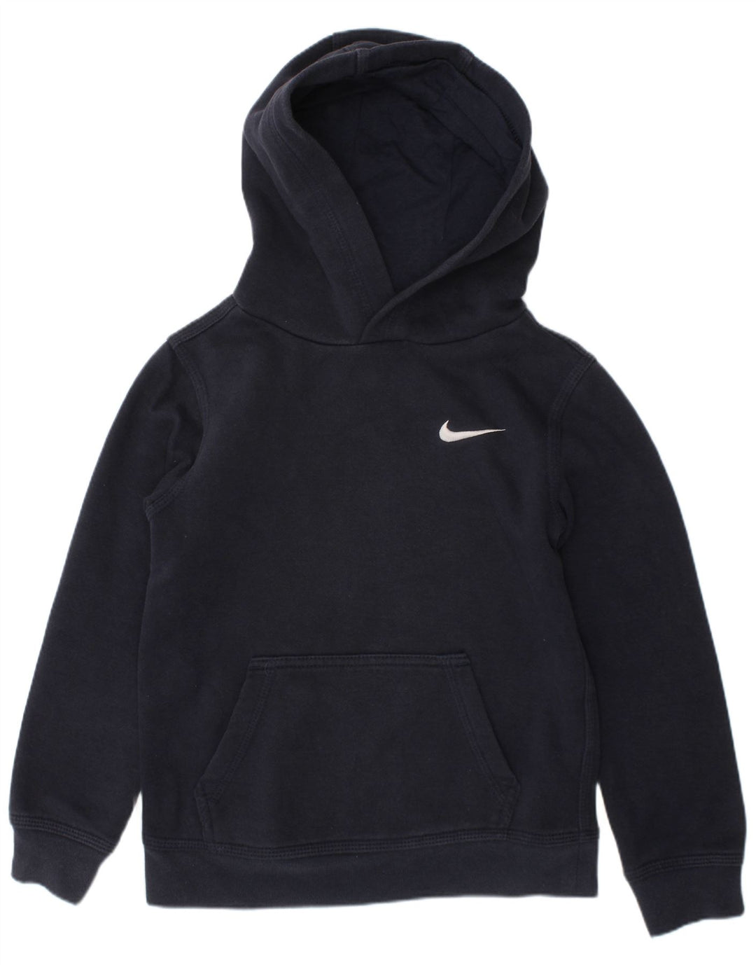 NIKE Boys Hoodie Jumper 5-6 Years Medium  Navy Blue Cotton