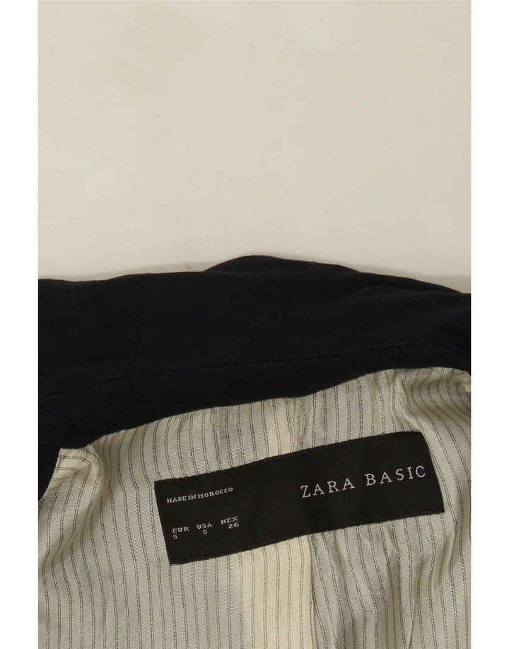 Zara Γυναικείο Μπλέιζερ Μπουφάν UK 10 Small Navy Blue