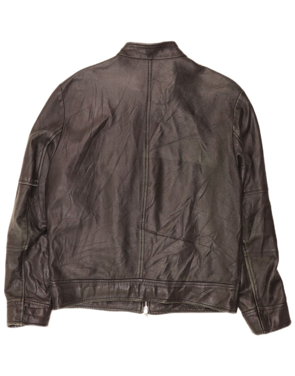 Bata Ανδρικό Bomber Δερμάτινο Μπουφάν IT 50 Medium Μαύρο