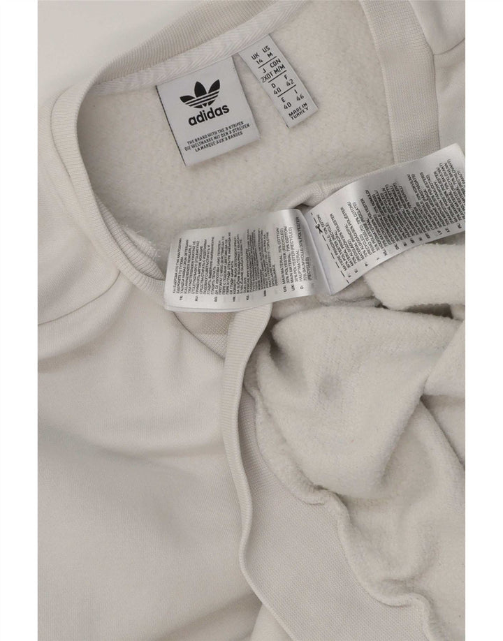 Γυναικείο φούτερ Adidas Oversized Jumper UK 14 Μεσαίο λευκό βαμβακερό