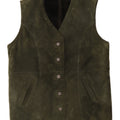 Vintage Γυναικείο Suede Gilet UK 14 Large Khaki