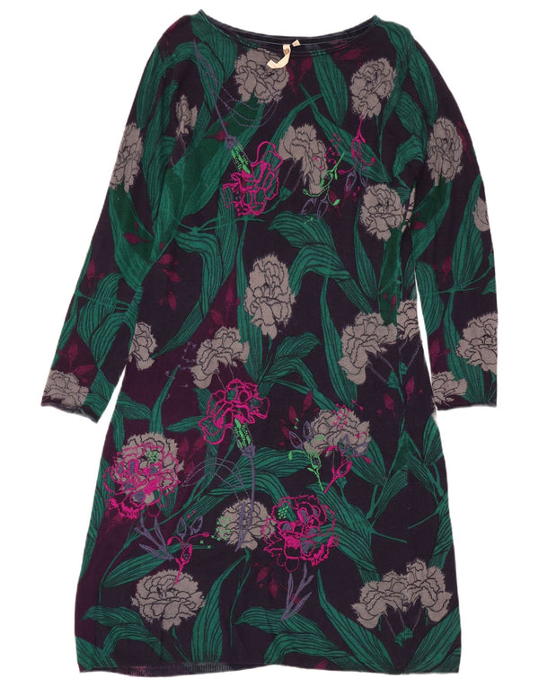 White Stuff Γυναικείο μακρυμάνικο φόρεμα UK 14 Large Purple Floral