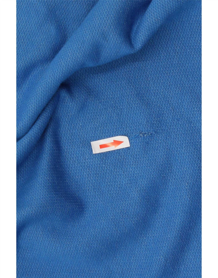 Vintage γυναικεία υπερμεγέθη γραφική φούτερ Jumper UK 14 Medium Blue