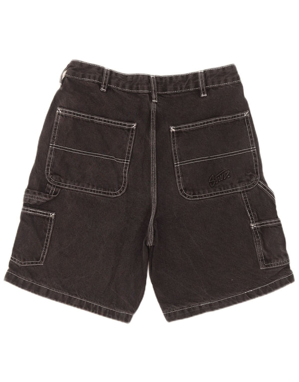Pull & Bear Ανδρικό τζιν σορτς STWD Cargo EU 36 Small W29 μαύρο βαμβακερό