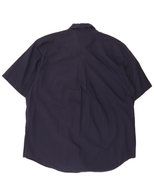 TIMBERLAND Ανδρικό κοντομάνικο πουκάμισο 2XL Navy Blue βαμβακερό