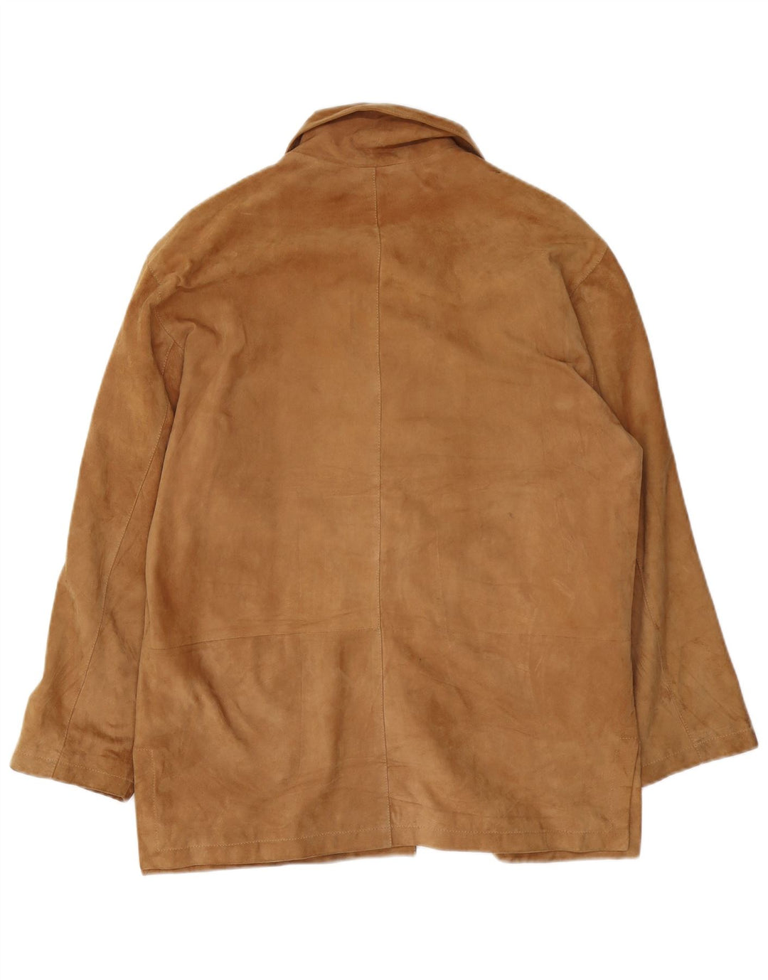 VINTAGE Γυναικείο Suede Jacket UK 16 Large Brown Δερμάτινο