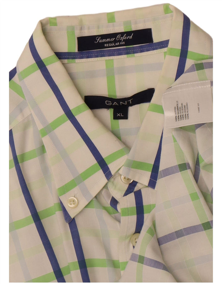 Ανδρικό πουκάμισο GANT Regular Fit XL Λευκό βαμβακερό