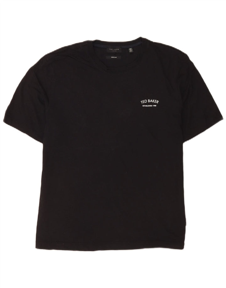 Ted Baker Ανδρικό T-Shirt κανονικό μπλουζάκι, μεσαίο μαύρο βαμβακερό